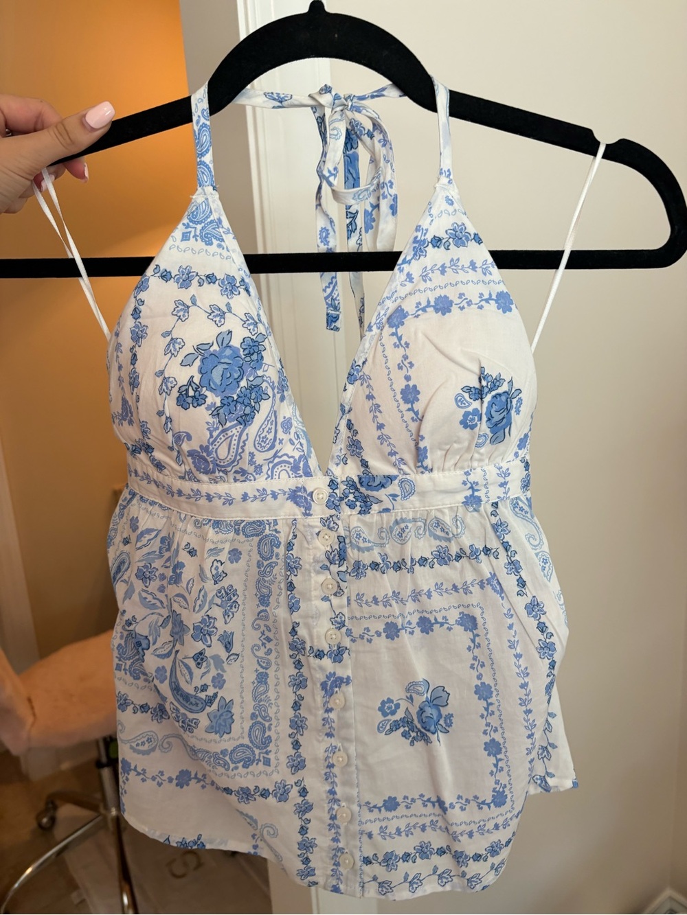 Hollister floral halter tank top